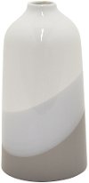 9 Inch Gray Three Tone Ceramic Vase