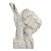 White and Gray Hand Thumbs Up Sign Sculpture