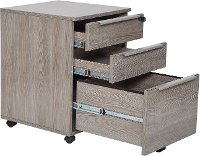 Gray 3-Drawer File Cabinet Pedestal - Kalmar