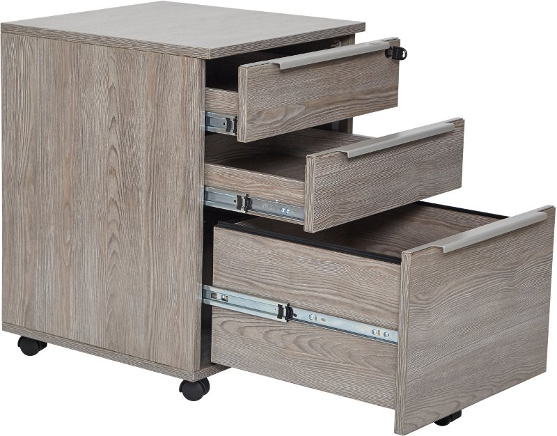 Gray 3 Drawer File Cabinet Pedestal Kalmar Rc Willey Furniture