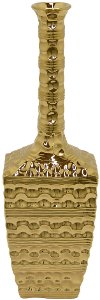 Gold Ceramic Long Neck Vase