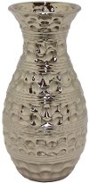 12 Inch Silver Ceramic Vase