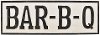 Clearance White Bar-B-Q Novelty Wall Sign