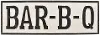 Clearance White Bar-B-Q Novelty Wall Sign