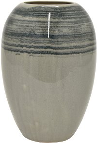 13 Inch Gray Tone Ceramic Vase