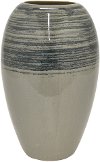 11 Inch Gray Tone Ceramic Vase