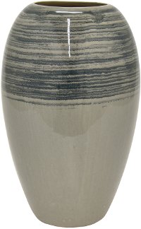 11 Inch Gray Tone Ceramic Vase
