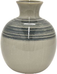 6 Inch Gray Tone Ceramic Vase