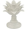 10 Inch White Lotus Flower Votive Holder