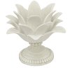 7 Inch White Lotus Flower Votive Holder