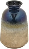 Tones of Blue and Brown Textured Ceramic Vase