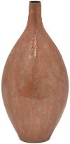 25 Inch Coral Tone Lacquer Vase