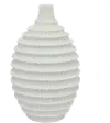 15 Inch White Textured Vase