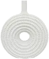 18 Inch White Round Ceramic Textured Vase