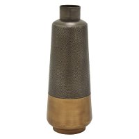 20 Inch Two Tone Bronze and Metal Vase
