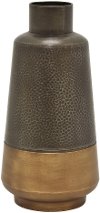 15 Inch Two Tone Bronze and Metal Vase