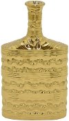 Gold Long Neck Ceramic Vase