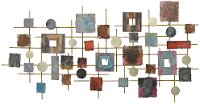Earth Tone Metal Shapes Wall Decoration