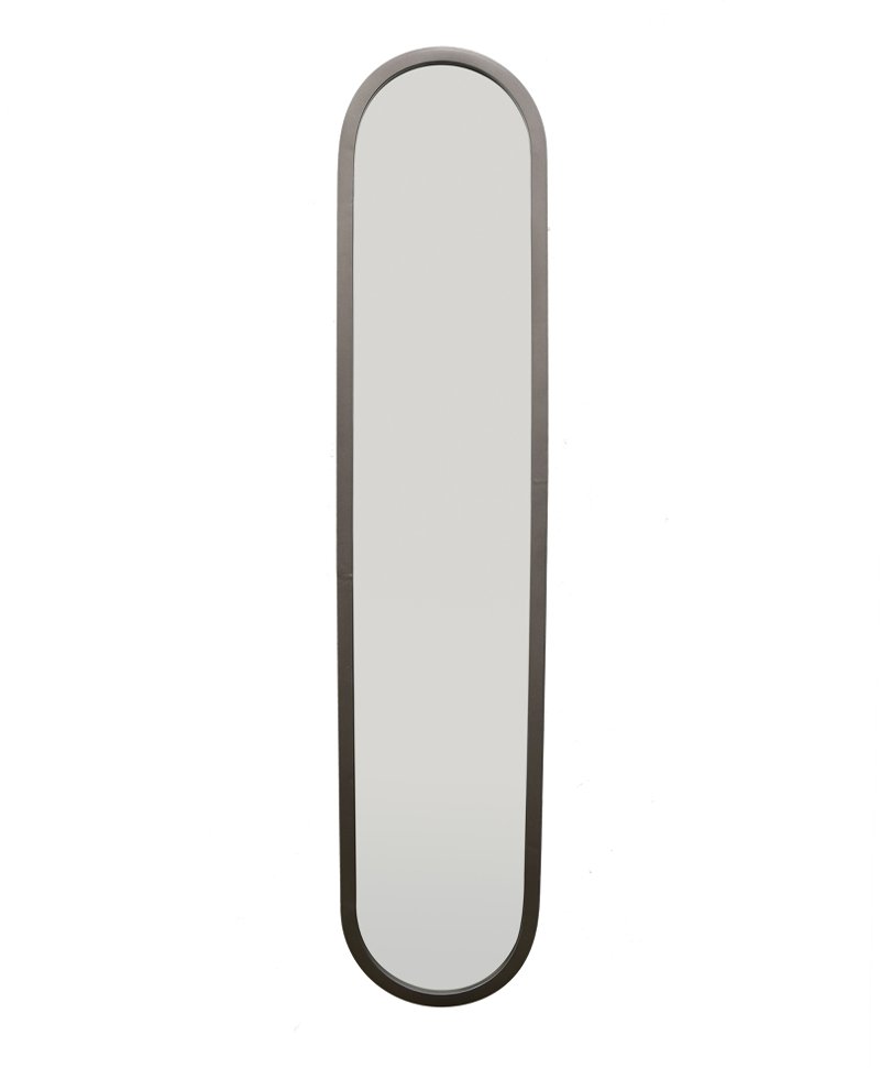 Gray 47 Inch Tall Oval Wall Mirror