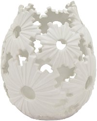 8 Inch Matte White Ceramic Vase