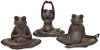 Assorted Bronze Yoga Frog Sculpture