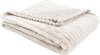 Ivory Ribbed Ultra Soft Faux Fur Transitional Throw Blanket