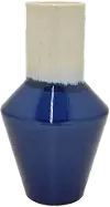 12 Inch Blue and White Modern Ceramic Vase