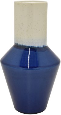 12 Inch Blue and White Modern Ceramic Vase