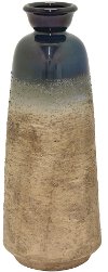 Blue and Brown Earth Tone Ceramic Vase