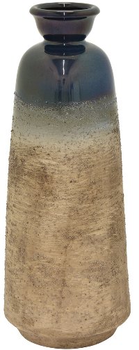 Blue and Brown Earth Tone Ceramic Vase