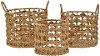 17 Inch Water Hyacinth Natural Basket with Handles