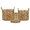 14 Inch Water Hyacinth Natural Basket with Handles