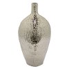 Clearance 23 Inch Textured Silver Ceramic Vase