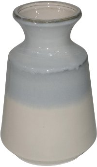 8 Inch Blue and White Ceramic Vase