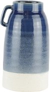12 Inch Navy Ceramic Vase with Handle