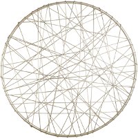 20 Inch Round Silver Metal Wire Wall Decor