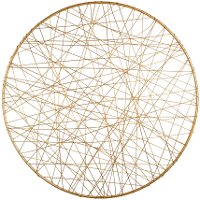 32 Inch Gold Metal Wire Wall Decor