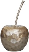 20 Inch Champagne Polyresin Apple Sculpture