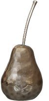 24 Inch Champagne Polyresin Pear Sculpture