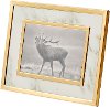 White Marble-Look Photo Frame with Gold Detailing