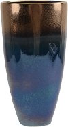 15 Inch Copper and Blue Ombre Ceramic Vase