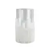 Clearance 11 Inch White Glass Selenite Candle Holder