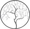 Round Black Metal Tree Wall Art