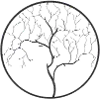 Round Black Metal Tree Wall Art