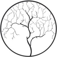 Round Black Metal Tree Wall Art