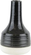 10 Inch Black Ceramic Genie Vase