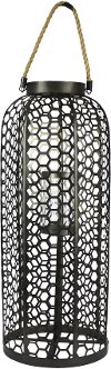 37 Inch Black Metal Cylinder Lantern