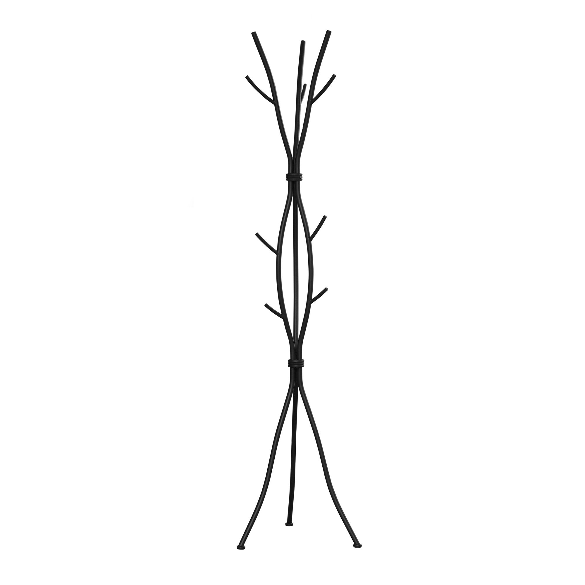 Hammered Black Contemporary Coat Rack-2