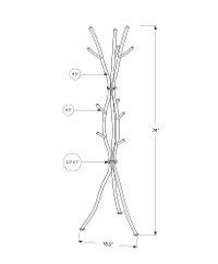 Hammered Black Contemporary Coat Rack-3