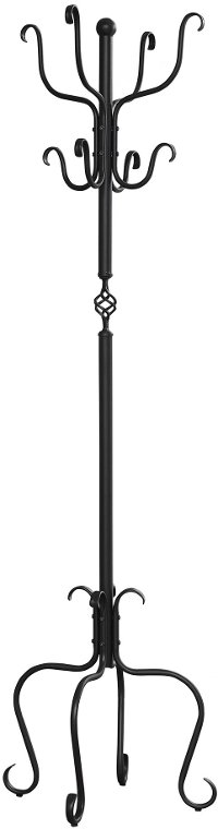 Black Metal Traditional Coat Rack-2